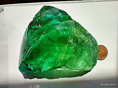#ad Spiritual Healing Monatomic glow green Earth Shaman healing stone crystal 226 gr $326.70