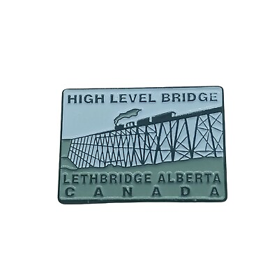 #ad HIGH LEVEL BRIDGE LETHBRIDGE ALBERTA CANADA PIN Railroad Viaduct $8.88