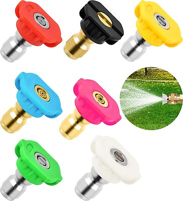 #ad Pressure Washer Tips 7 Pack Universal Power Washer Nozzle Tips Pressure W... $17.91