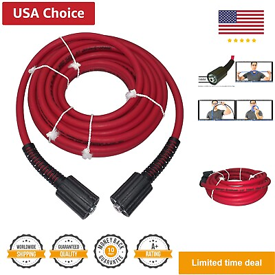 #ad Red UBERFLEX Kink Resistant Pressure Washer Hose 1 4quot; x 30#x27; 3700 PSI with 2 ... $69.99