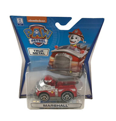 #ad Nickelodeon Paw Patrol Mighty Pups True Metal Car Toy Marshall Fire Truck $9.99