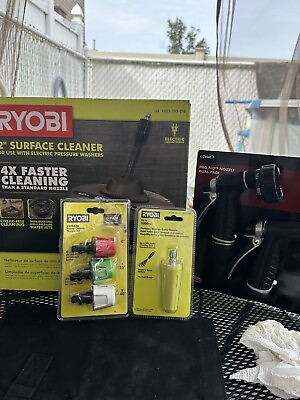 #ad RYOBI PRESSURE WASHER ATTACHMENTS. Plus 2 Hose Nozzle Pack. Spring Cleaning NEW $74.50