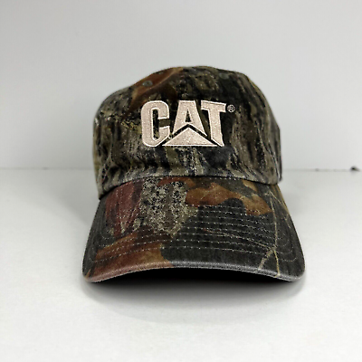 #ad Caterpillar Camouflage CAT Cap Hat Adult Strap Back Camo Green Brown $10.17