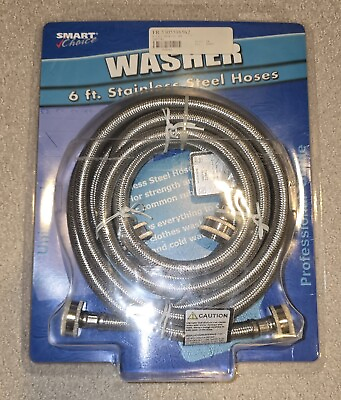 #ad Smart Choise Washer 6ft Stainless Steel Hoses Professional Grade $9.99
