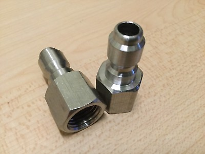 2 Stainless Steel Power Pressure Washer 1 4quot; FPT Quick Connect Plug Connector $11.15