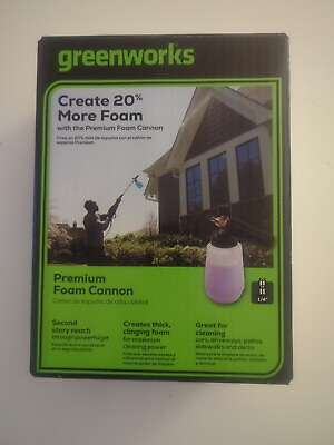 #ad Greenworks Pressure Washer Foam Cannon Spray Wash Cleaning Attachment Black 3300 $23.99