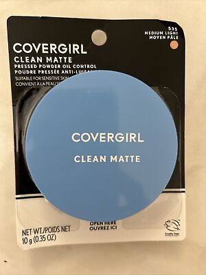 #ad CoverGirl Clean Oil Control Compact Pressed Powder Medium Light 535 NEW $8.65
