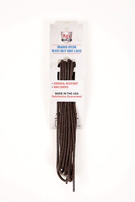 Kg#x27;s Heavy Duty Nylon Boot Laces Brown 2 Pairs Made In The USA #ad $12.00