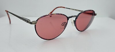 #ad Vintage Generra Eureka Purple Gray Oval Metal Sunglasses Korea FRAMES ONLY $37.40