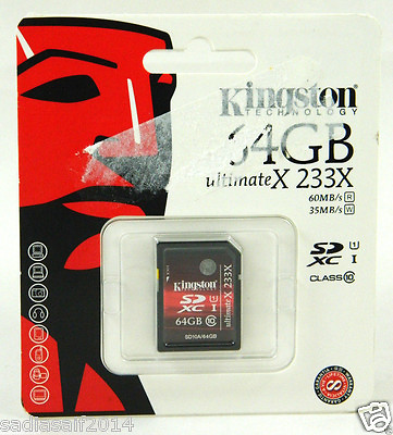 #ad #ad Kingston SDXC Class10 Flash Card SD10A 64GB UltimateX 233X 64GB 60MB s 35MB s $43.97