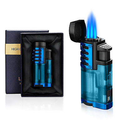 #ad Torch Lighter Triple Jet Flame Butane Torch Lighters Refillable Butane NO Gas $11.99