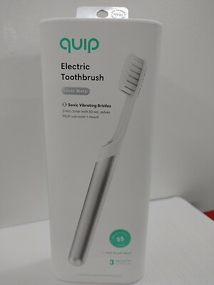 #ad #ad Quip All White Plastic Bluetooth Smart Electric Toothbrush NEW Silver metal $55.00
