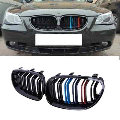 #ad Gloss Black M Color Front Kidney Grille Grill for2003 2010 BMW E60 E61 525i 535i $31.95