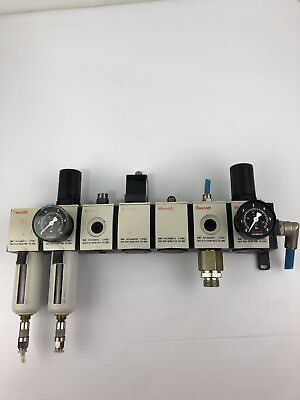 #ad Rexroth Pneumatic Pressure System with Gauges and Lubricators 7290 885 $240.00