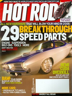 #ad #ad 2006 Hot Rod Magazine: 29 Breakthrough Speed Parts Nutso Twin Turbo Cobra $4.00