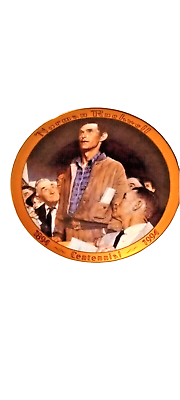 #ad NORMAN ROCKWELL 1994 FREEDOM OF SPEECH COLLECTOR PLATE BRADFORD EXCHANGE DECOR $17.50