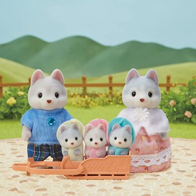 #ad CALICO CRITTERS #CC1976 Husky Family Set of 5 NEW $19.77