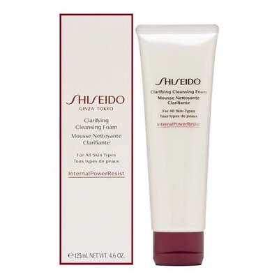 #ad Shiseido Clarifying Cleansing Foam for All Skin Types 4.6oz 125 ml NEW in box $24.75