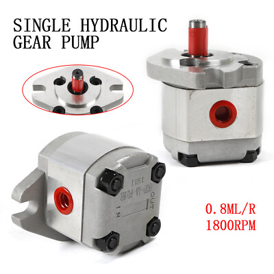 #ad High Pressure Mini Hydraulic Gear Pump SAE Flat Key 0.8ML R 4300RPM PT3 8#x27;#x27; $47.45