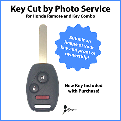 #ad Key Cut by Photo Service for Honda Replacement Key amp; Remote Combo MLBHLIK 1T $109.95