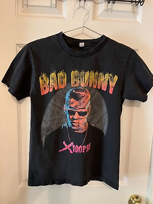 #ad Bad Bunny X100PRE 2019 Tour Graphic T shirt Size Small $13.00