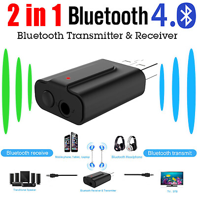 #ad #ad Mini 2In1 TV Headphone PC Home Car Audio AUX to Bluetooth Wireless Adapter $10.46