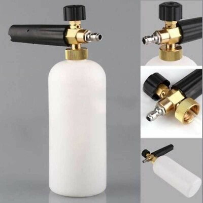 #ad 1 4quot; Pressure Snow Foam Washer Jet Car Wash Adjust Lance Soap Spray Cannon White $33.41