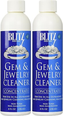 #ad 2 Pack BLITZ Concentrated Jewelry Cleaning Solution For Ultrasonic Cleaners 8 oz $14.99
