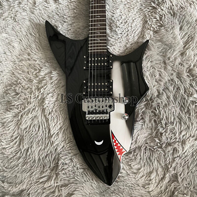 #ad Custom Special Shaped Black Shark Electric Guitar Rosewood Fretboard Floyd Rose $255.55