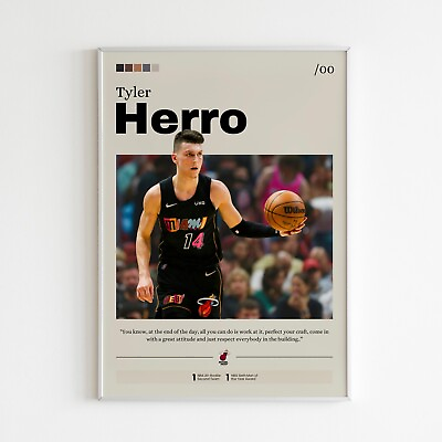 #ad Tylor Herro poster Miami Heat art Basketball print Herro Miami Print $41.31