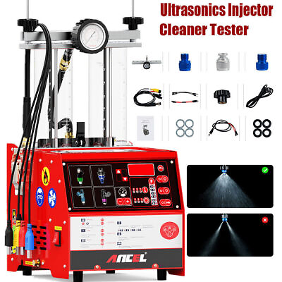 #ad AJ400 Ultrasonic Fuel Injector Cleaner Tester Machine Petrol Car Nozzle Cleaner $289.99