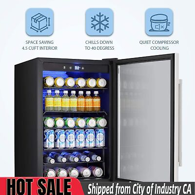 #ad #ad Drink Cooler4.5 Cu.ft Beverage Refrigerator Mini Wine Fridge145 CanSilverCA1 $281.99