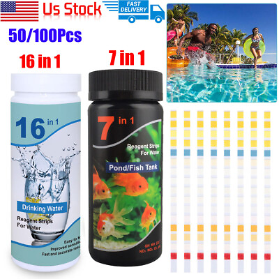 #ad 16 in 1 Drinking Water Test Kit Strips 7 in 1 Home Water Quality Test for Tap US $10.49