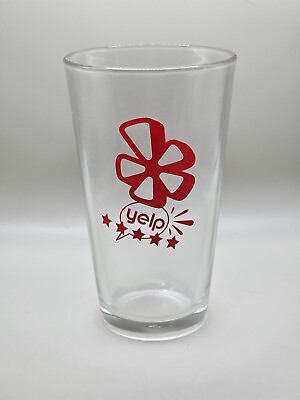 #ad Beer Glass With Yelp Logo $14.99