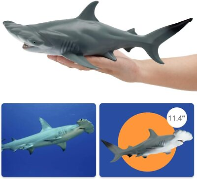 #ad 11.3#x27;#x27; Realistic Hammerhead Shark Action Figure PVC Ocean Creature Fish Model $14.99