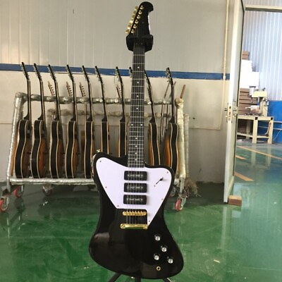 #ad New Custom Black Electric Guitar P 90 Pickups Solid Mahogany Body Gold Hardware $278.80