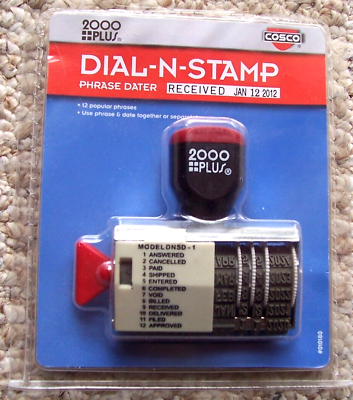 #ad 2000 Plus Dial N Stamp Date Rubber Stamp Phrase Dater Years 2019 2024 $3.95