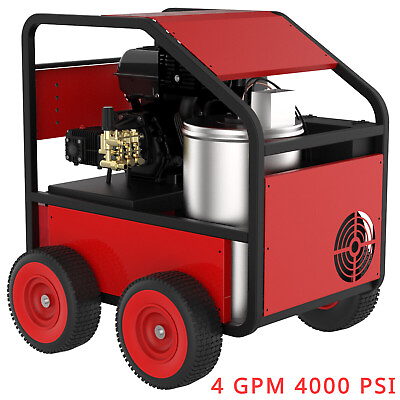 4000 PSI 4 GPM Hot Water Gas Oil Fired Pressure Washer Electric Start Commercial #ad #ad $4539.99