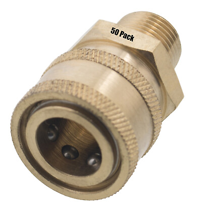 #ad 50 3 8quot; MPT Male Brass Socket Quick Connect Coupler Pressure Washer Nozzle $174.99