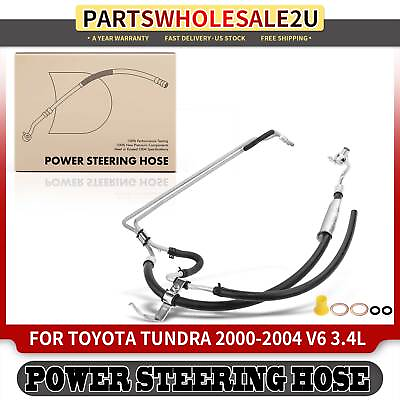 #ad New Power Steering Hose Pressure amp; Return Line Assy for Toyota Tundra 00 04 3.4L $75.99