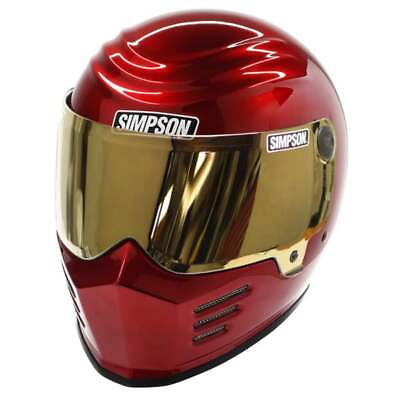 #ad Simpson Racing 28315L5 Outlaw Bandit Motorcycle Helmet Adult Large Candee Red $216.28