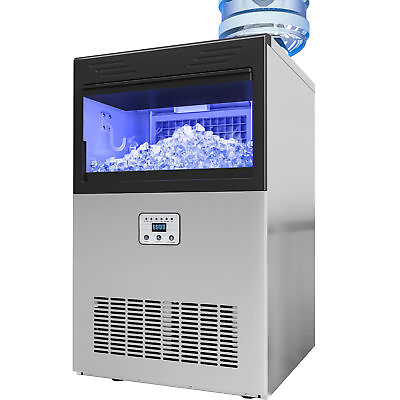 #ad 100LBS 24H Commercial Ice Maker Machine 2 Way Water Inlet w Ice Scoop Ice Bucket $374.99