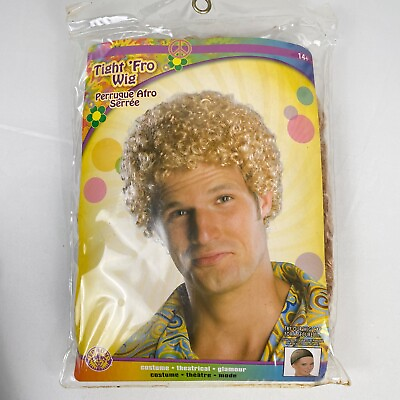 #ad #ad Forum Brand Tight #x27;Fro Curly Wig Blonde Costume Theater New $18.99