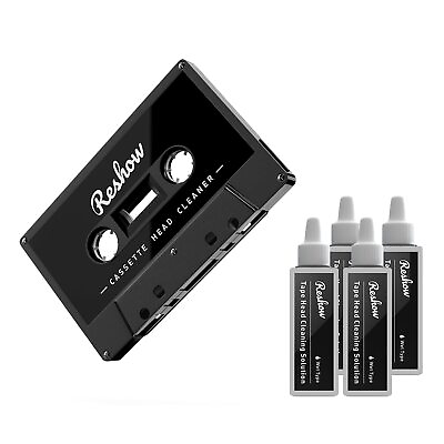 #ad Audio Tape Cassette Head Cleaner W 2 Cleaning Fluids Care Wet Maintenance Kit f $12.45