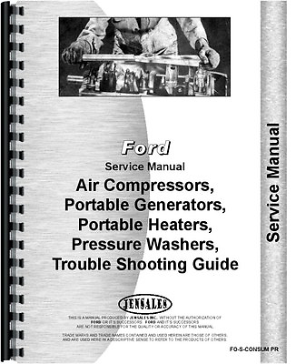 #ad Ford Service Manual Gnerators Heaters Pressure Washers Air Compressor $25.99