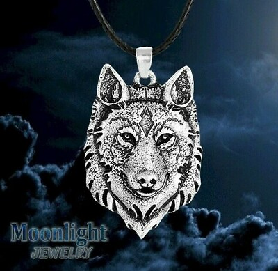 New Silver Wolf Head Nordic Pendant Viking Necklace $8.95