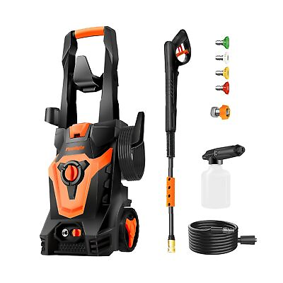 #ad PowRyte Electric Pressure Washer 5 Different Pressure Tips Power Washer 40... $206.23