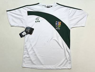 #ad Live For Rugby Shirt Mens Large White Green Ireland Embroidered Logo Adult $19.98