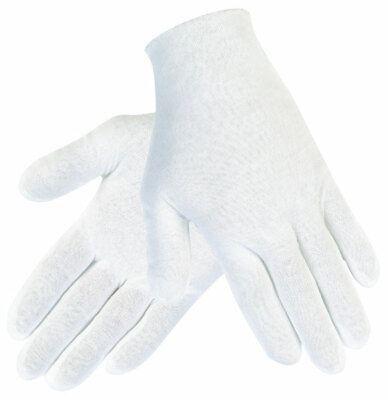 #ad White Cotton Work Gloves Soft Thin Coin Jewelry Silver Inspection Handling US $5.95