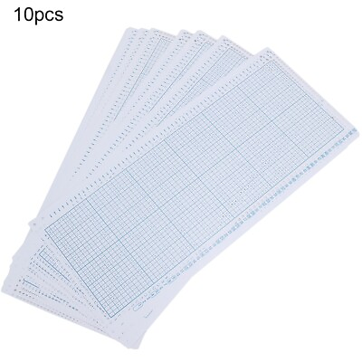 #ad 10Pcs Stitches Punch Card 10 Pcs Grid Paper Nylon Knitting Machine Spares ▷ $14.58